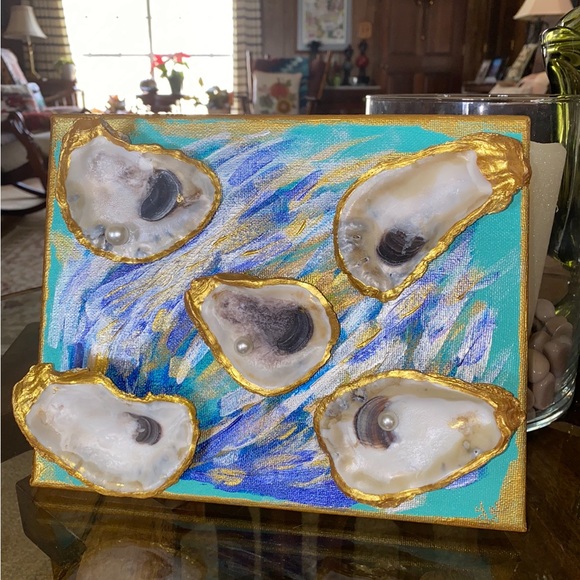 HANDMADE OYSTER 🦪 SHELL CANVAS ART 🖼️. - Picture 9 of 16